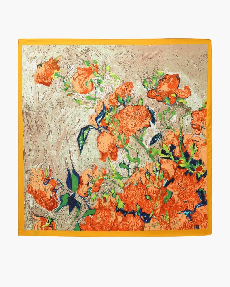 Old Money Impressionist Garden Scarf
