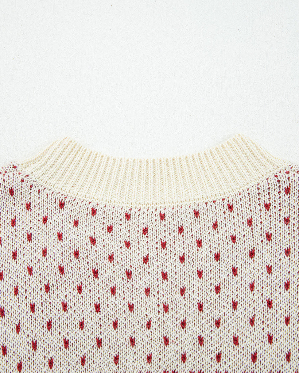 Judith Sleeve Knit Sweater - Red | Dropship