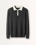 Cashmere & Wool Polo Long Sleeve Zipper