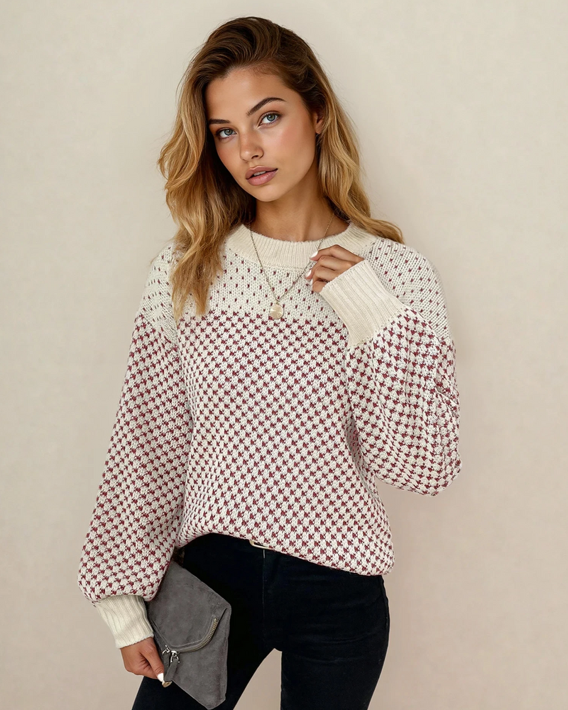 Judith Sleeve Knit Sweater - Red | Dropship