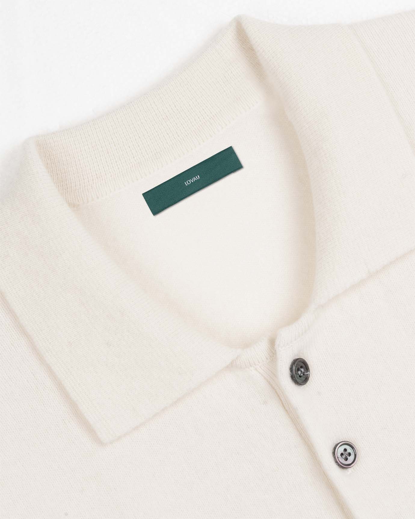 Cashmere Wool Polo Long Sleeve