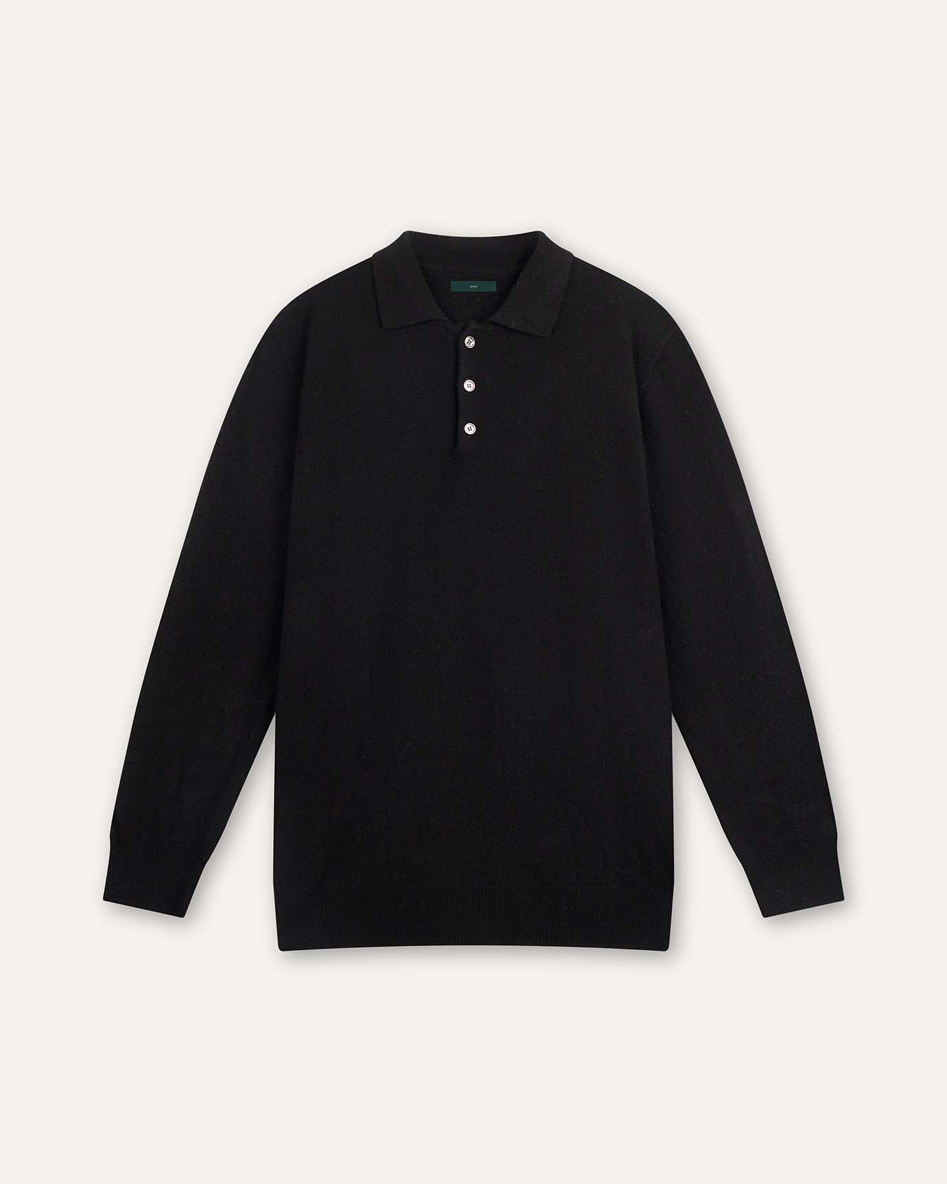 Cashmere Wool Polo Long Sleeve