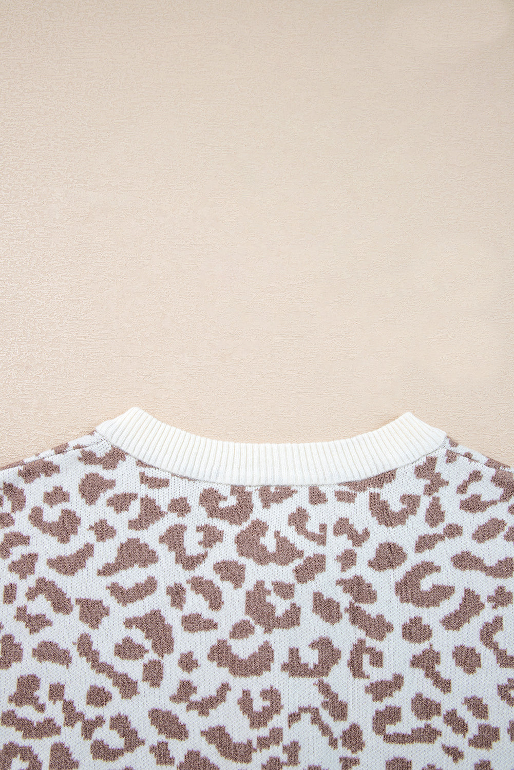 Leopard Knitted Cardigan - Khaki | Dropship