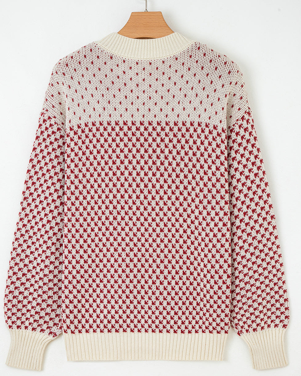 Judith Sleeve Knit Sweater - Red | Dropship