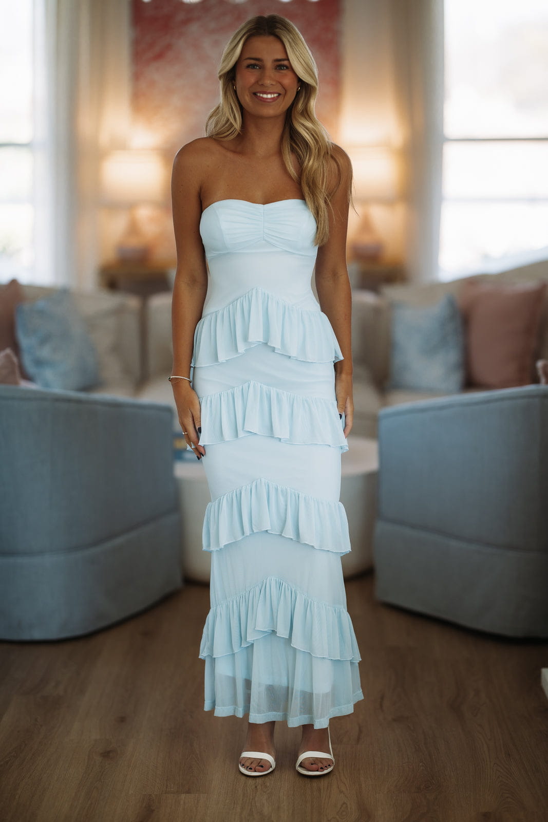Dreams in Motion Maxi Dress - Blue